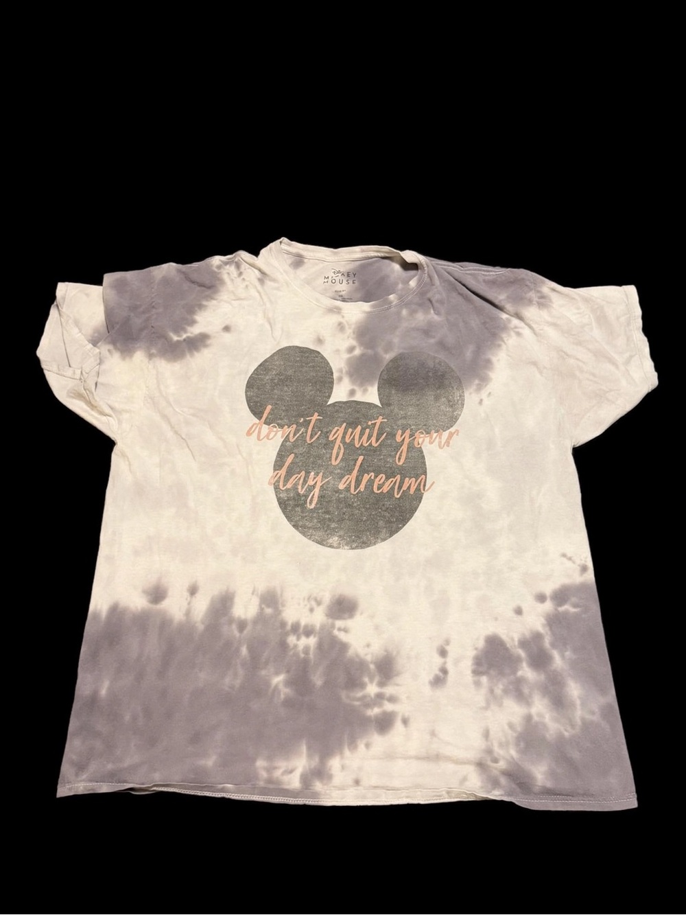 Disney Mickey Mouse Tie Dye Graphic Tee 2X "Don't Quit Your Day Dream"